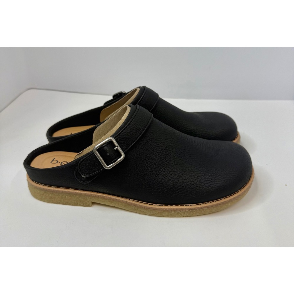BOC by Born Lexi Clog Black Size 8 Women Faux Leather collegiate Retro - Picture 4 of 7